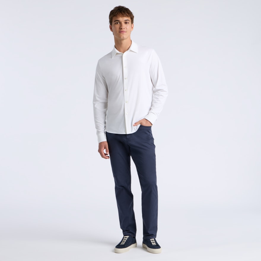 LUXE COTTON BLEND SHIRT in Snow - Alternate Image 7