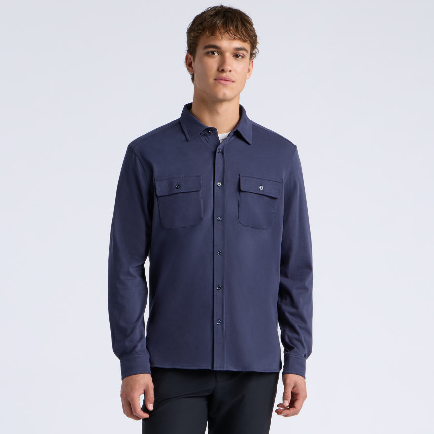 LTD RELEASE BRUSHED COTTON LONG SLEEVE SHIRT in Twilight - Alternate Image 2