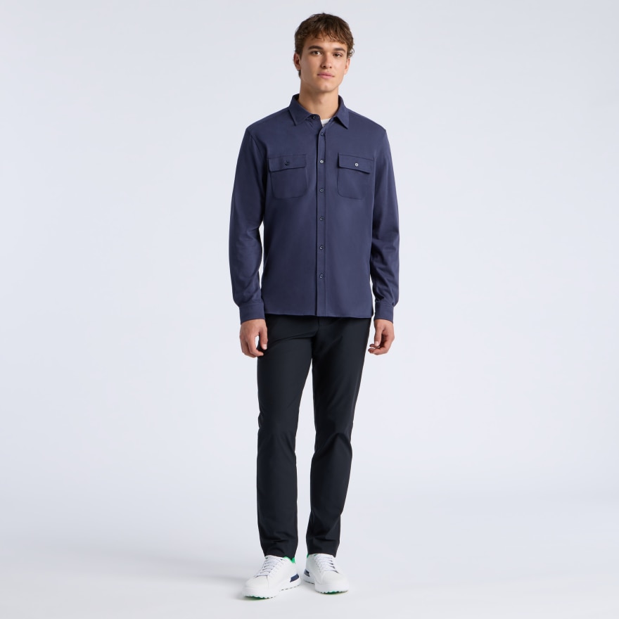 LTD RELEASE BRUSHED COTTON LONG SLEEVE SHIRT in Twilight - Alternate Image 5