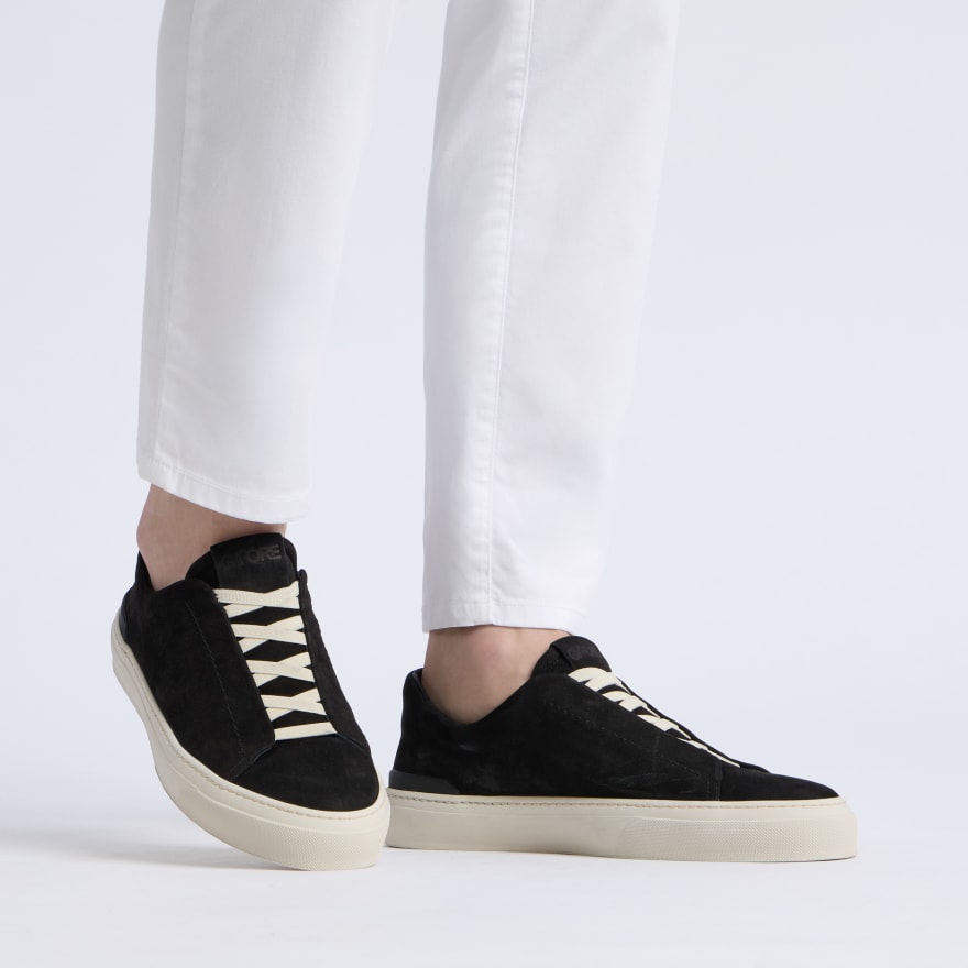 MEN'S ENDEAVOUR SLIP ON LEATHER SNEAKER in Onyx - Alternate Image 3
