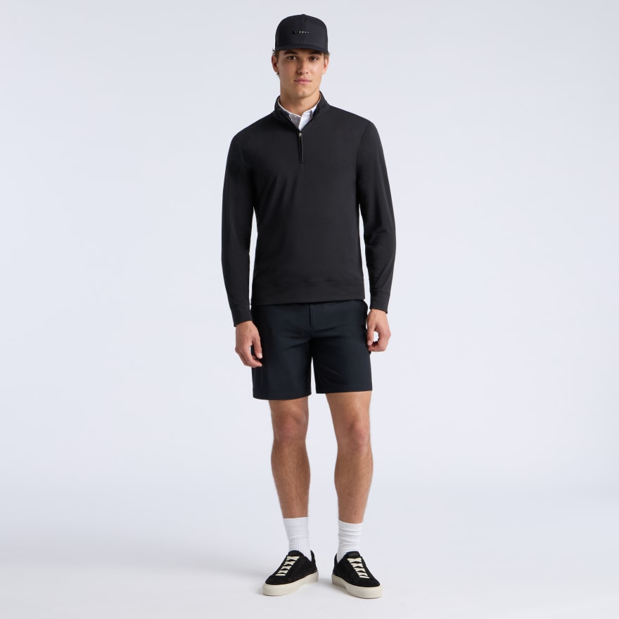 SOFT TOUCH JERSEY 1/4 ZIP in Onyx - Alternate Image 1