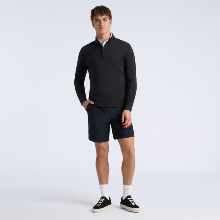 SOFT TOUCH JERSEY 1/4 ZIP in Onyx - Alternate Image 6
