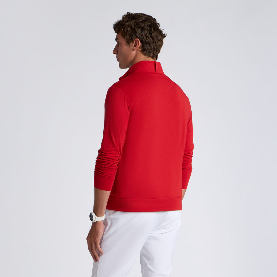 SOFT TOUCH JERSEY 1/4 ZIP in RUBY - Alternate Image 3