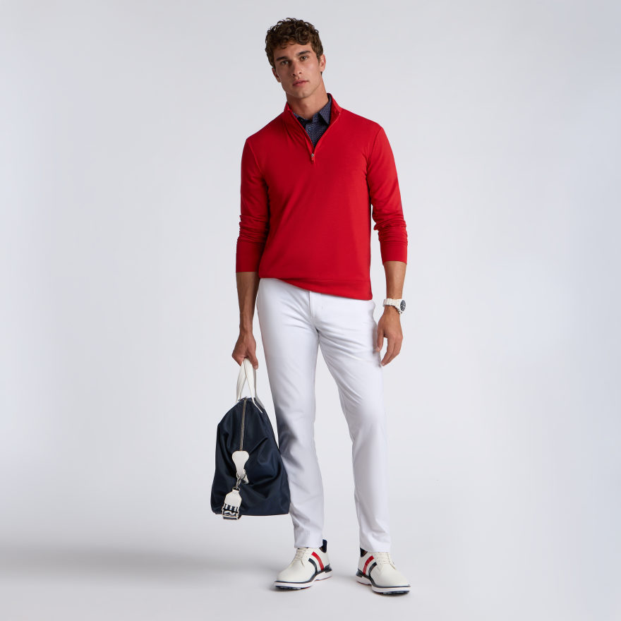SOFT TOUCH JERSEY 1/4 ZIP in RUBY - Alternate Image 6