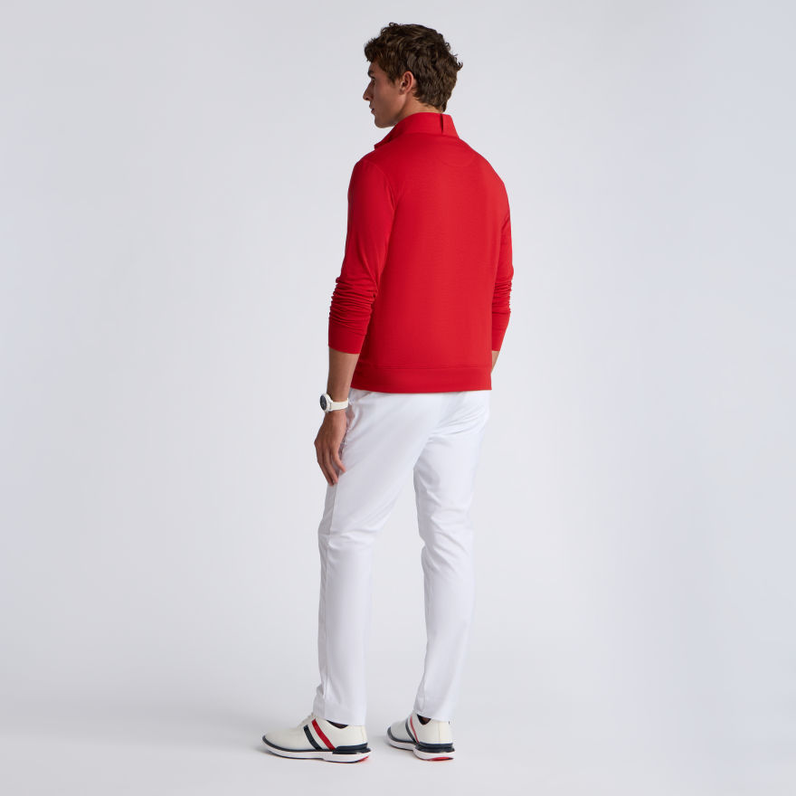 SOFT TOUCH JERSEY 1/4 ZIP in RUBY - Alternate Image 8