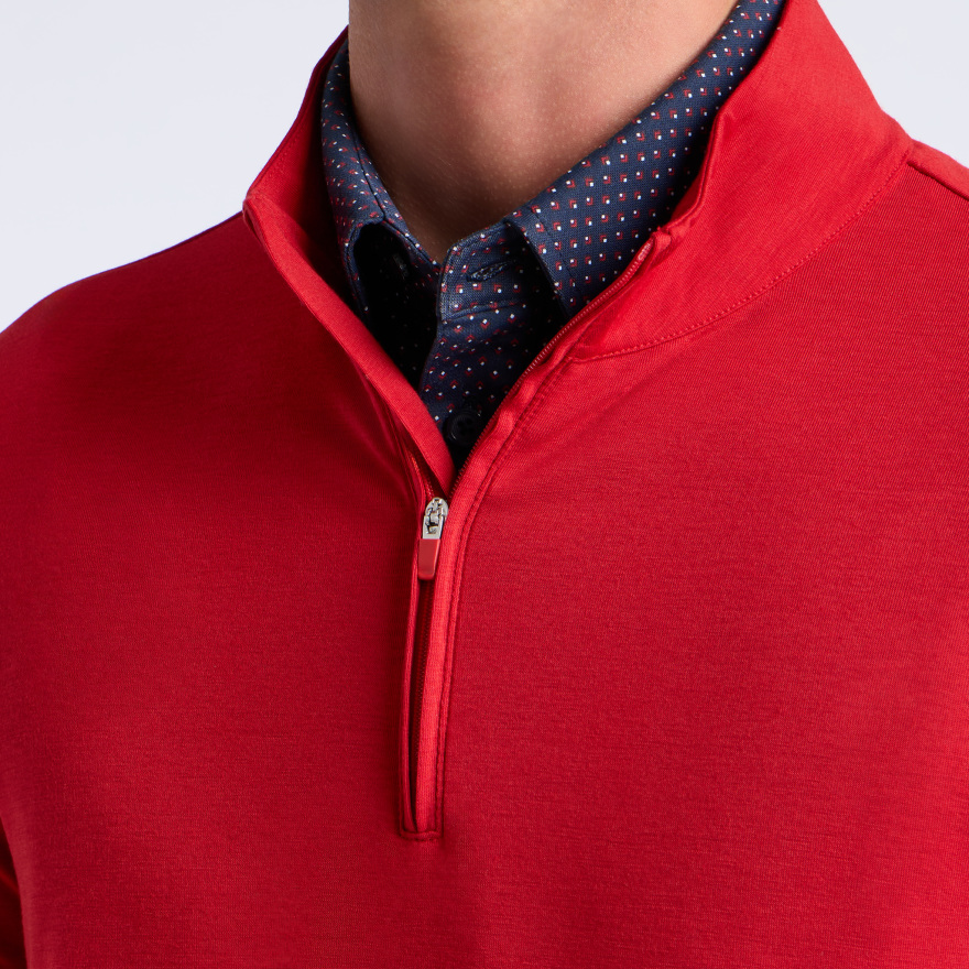 SOFT TOUCH JERSEY 1/4 ZIP in RUBY - Alternate Image 9