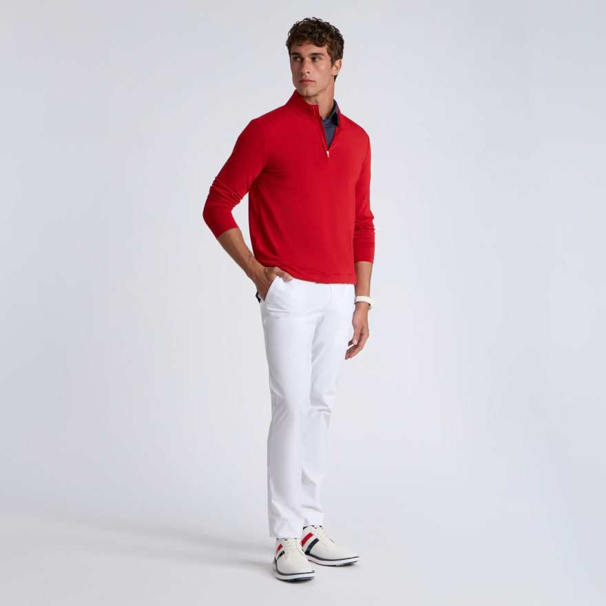 SOFT TOUCH JERSEY 1/4 ZIP in RUBY - Alternate Image 7