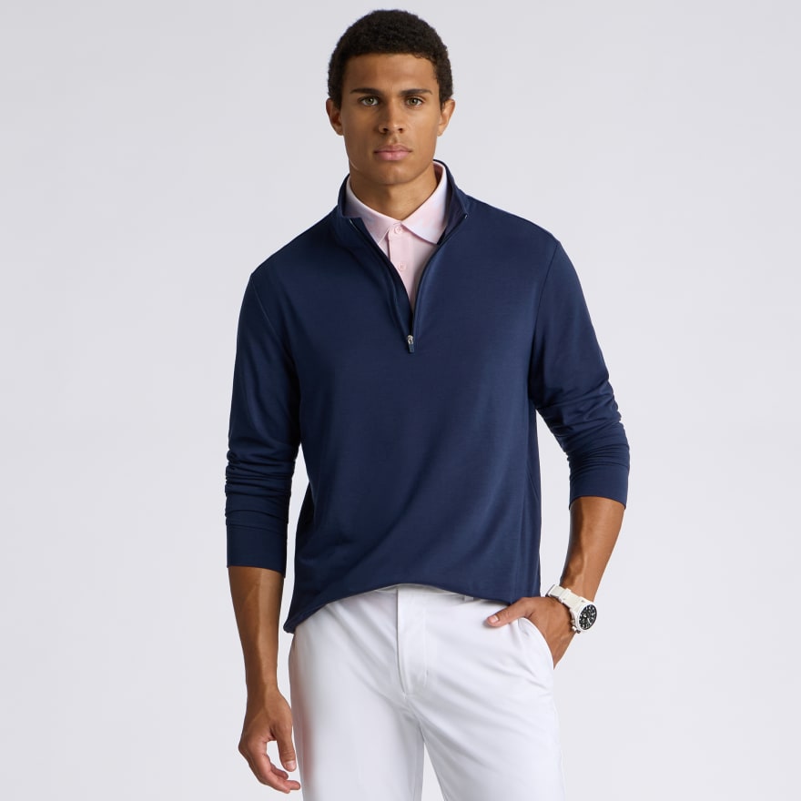 SOFT TOUCH JERSEY 1/4 ZIP in Twilight - Alternate Image 1