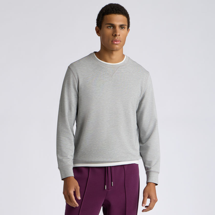ALL PLAY TERRY CREWNECK in NIMBUS MELANGE - Alternate Image 2