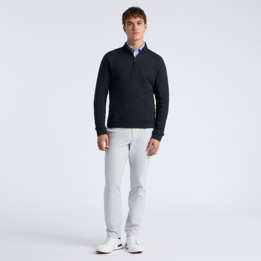DUNES COTTON QUILTED 1/4 ZIP PULLOVER in Onyx - Alternate Image 5