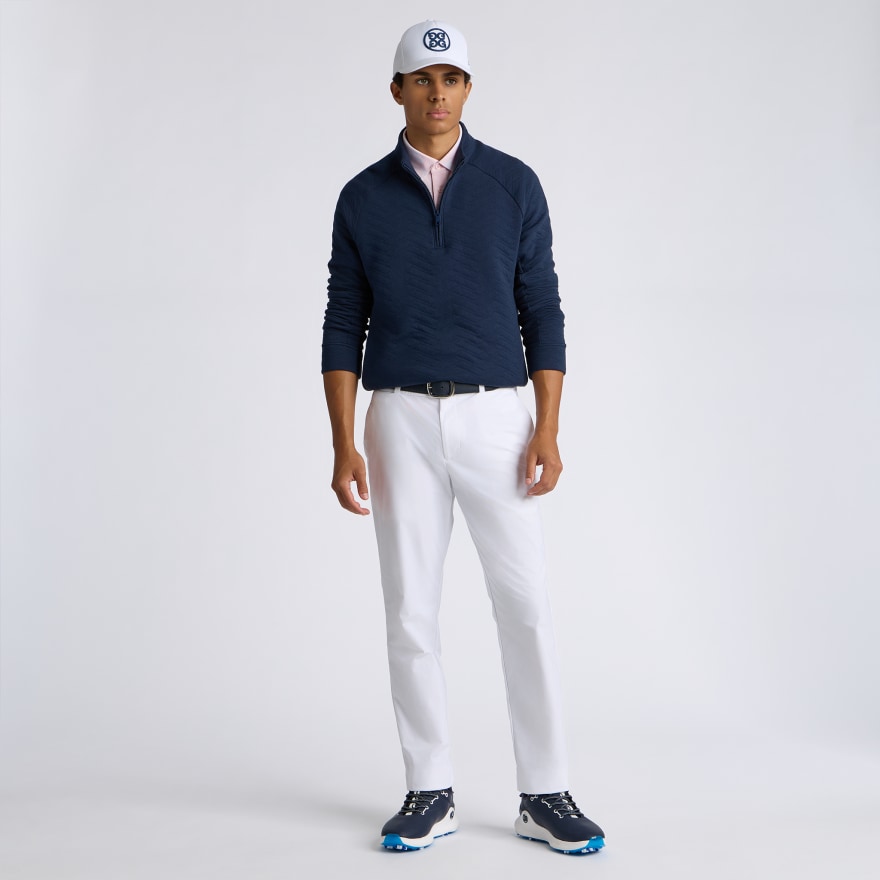 DUNES COTTON QUILTED 1/4 ZIP PULLOVER in Twilight - Alternate Image 1