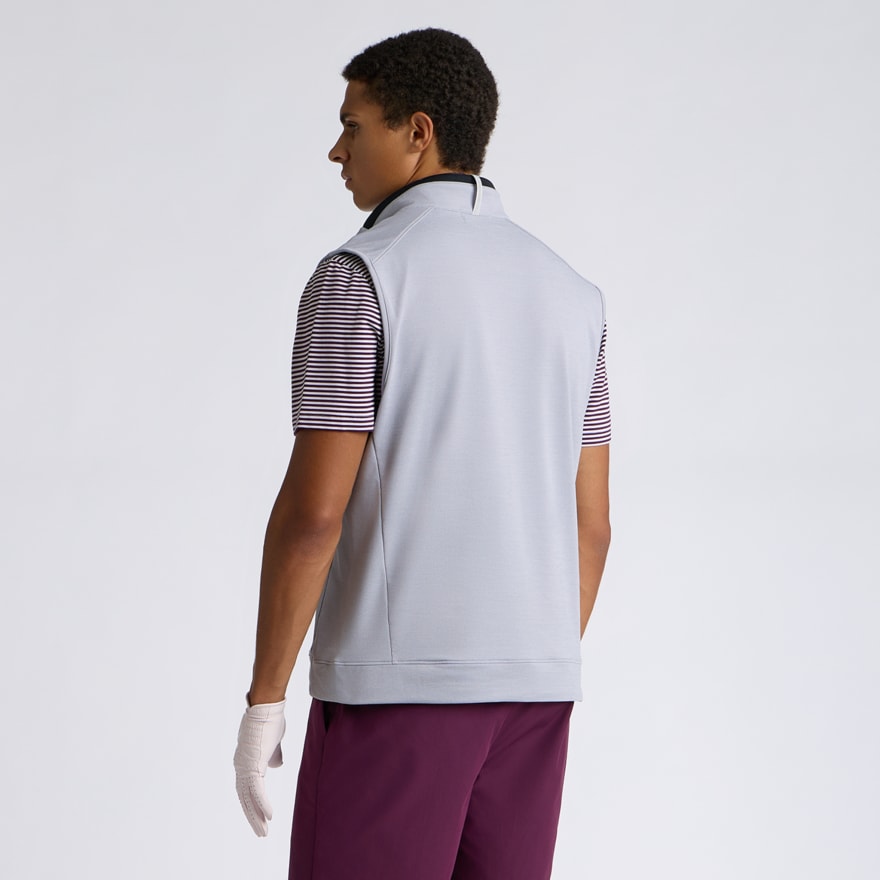 BRUSHED BACK TECH TERRY 1/4 ZIP VEST in NIMBUS MELANGE - Alternate Image 3