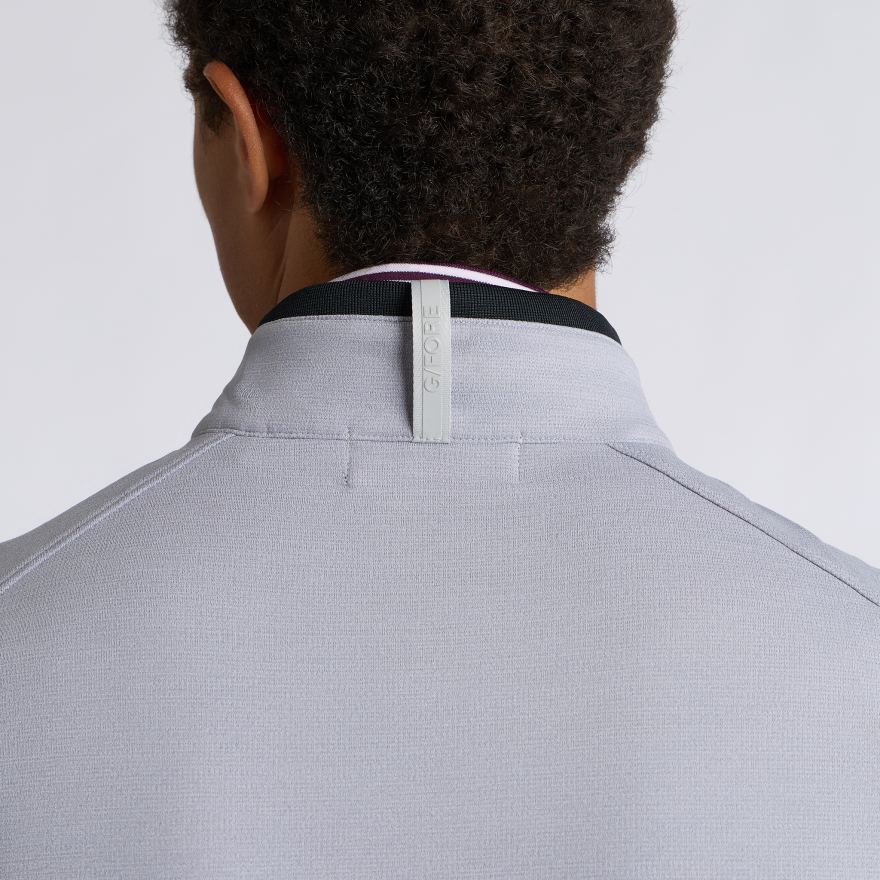 BRUSHED BACK TECH TERRY 1/4 ZIP VEST in NIMBUS MELANGE - Alternate Image 4