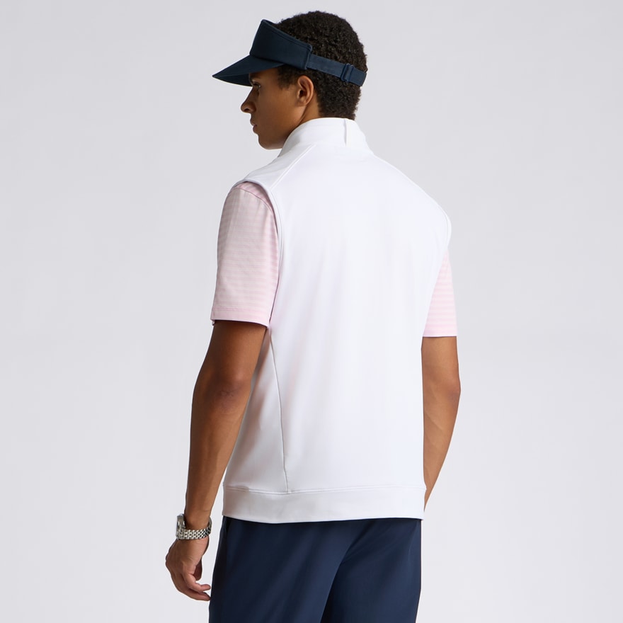 BRUSHED BACK TECH TERRY 1/4 ZIP VEST in Snow - Alternate Image 2