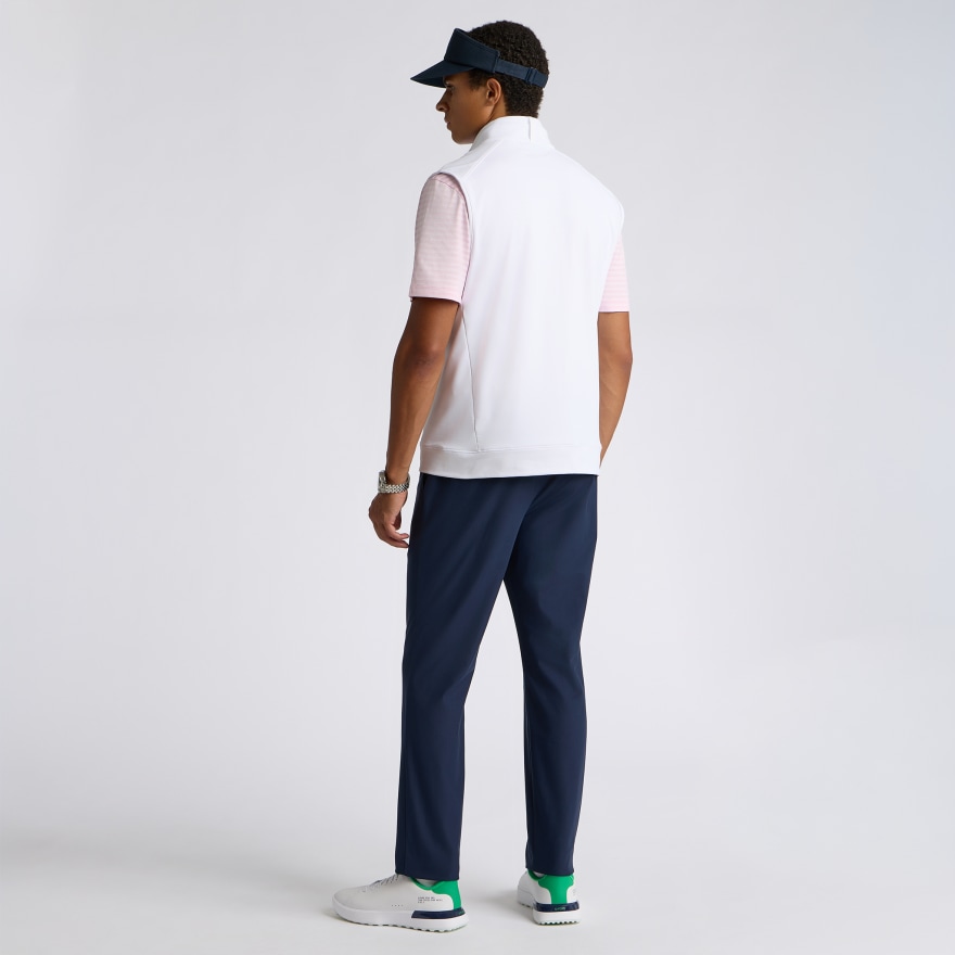BRUSHED BACK TECH TERRY 1/4 ZIP VEST in Snow - Alternate Image 4
