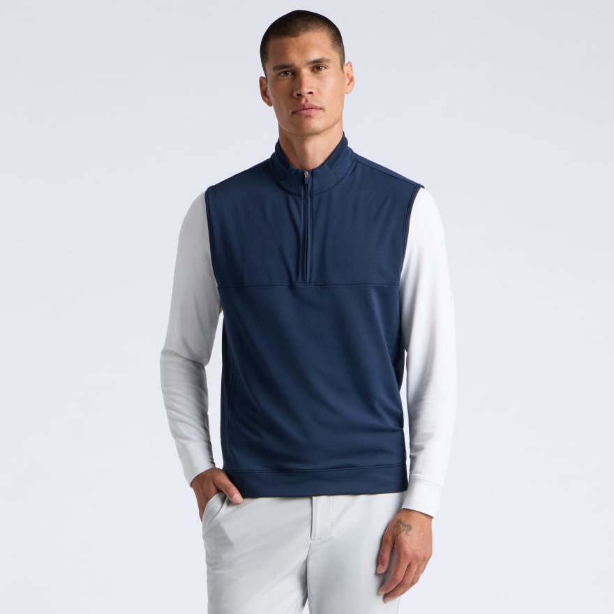 BRUSHED BACK TECH TERRY 1/4 ZIP VEST in Twilight - Alternate Image 4