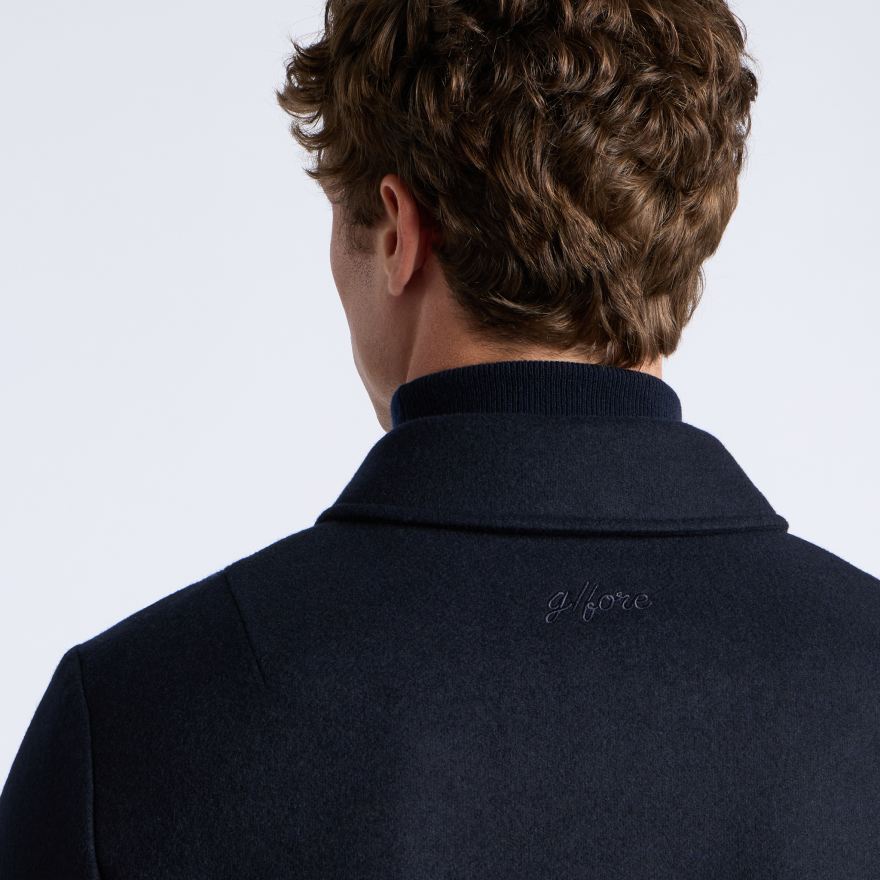 LTD RELEASE DOUBLE FACED MERINO WOOL CASHMERE SHIRT JACKET in Twilight - Alternate Image 3