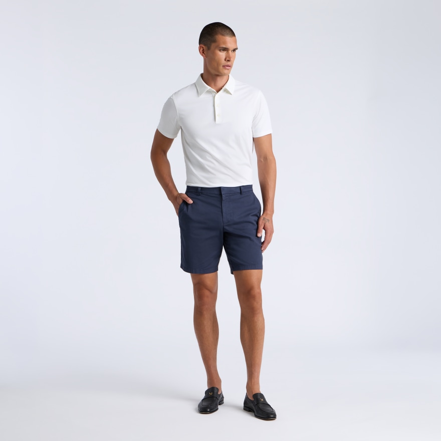 LUXE COTTON BLEND POLO in Snow - Alternate Image 6