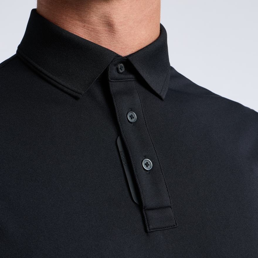 ESSENTIAL PERFORMANCE PIQU&Eacute; POLO in Onyx - Alternate Image 1