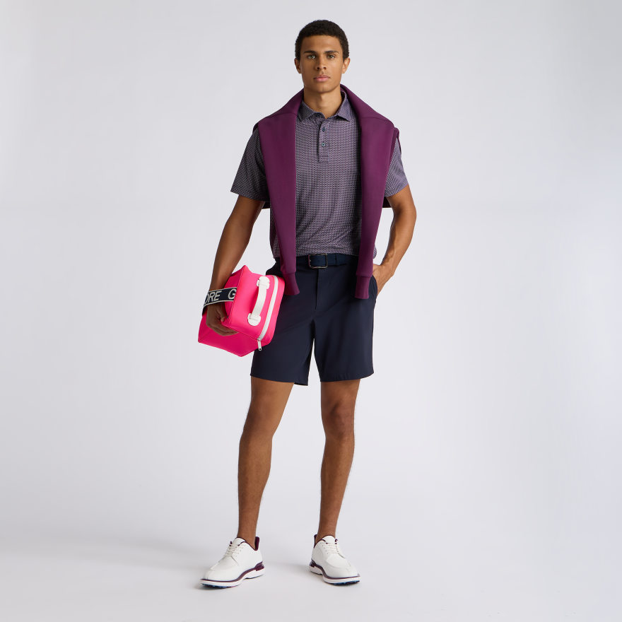 MOD GEO TECH JERSEY POLO in TWILIGHT / DARK PLUM - Alternate Image 1