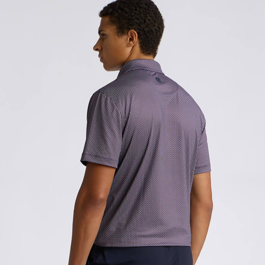 MOD GEO TECH JERSEY POLO in TWILIGHT / DARK PLUM - Alternate Image 3