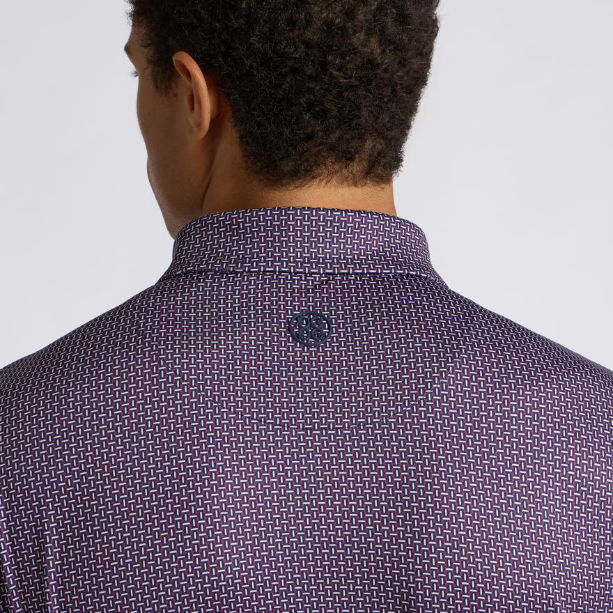 MOD GEO TECH JERSEY POLO in TWILIGHT / DARK PLUM - Alternate Image 4