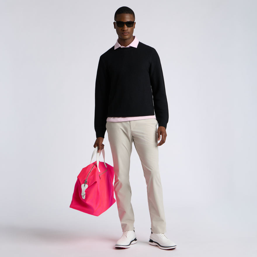 THE CLUB MERINO WOOL CREWNECK SWEATER in Onyx - Alternate Image 1