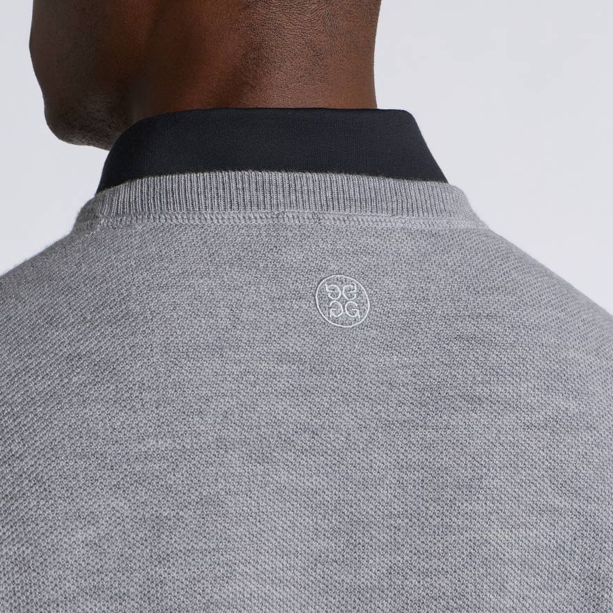 THE CLUB MERINO WOOL CREWNECK JUMPER in NIMBUS MELANGE - Alternate Image 4