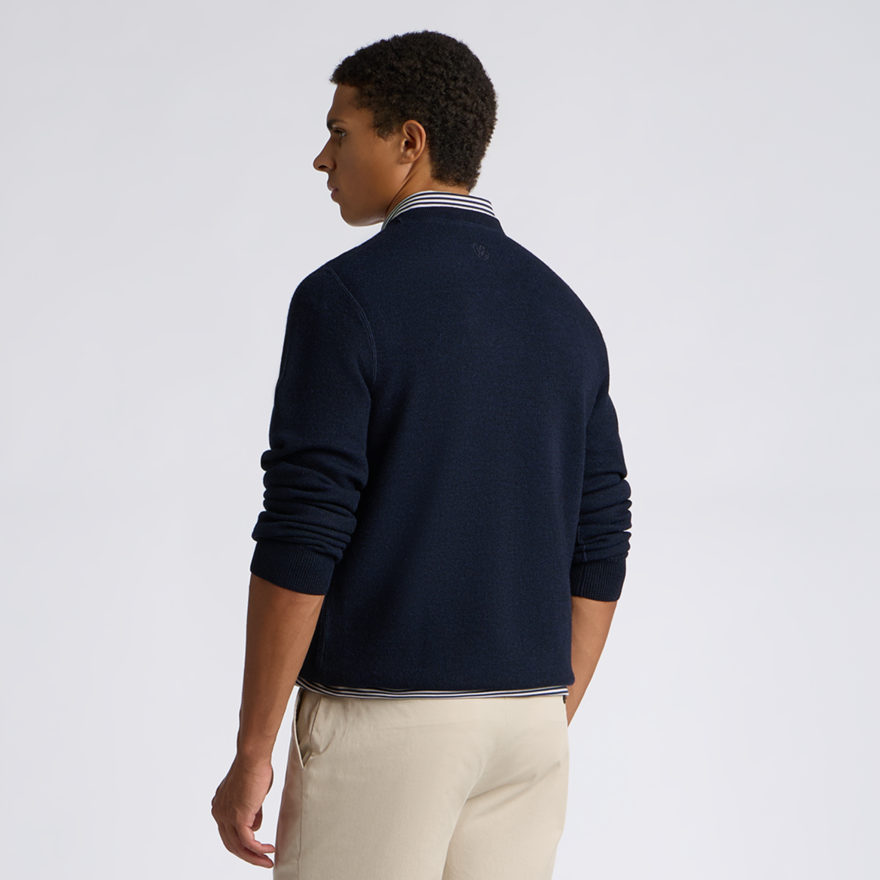 THE CLUB MERINO WOOL CREWNECK JUMPER in Twilight - Alternate Image 3