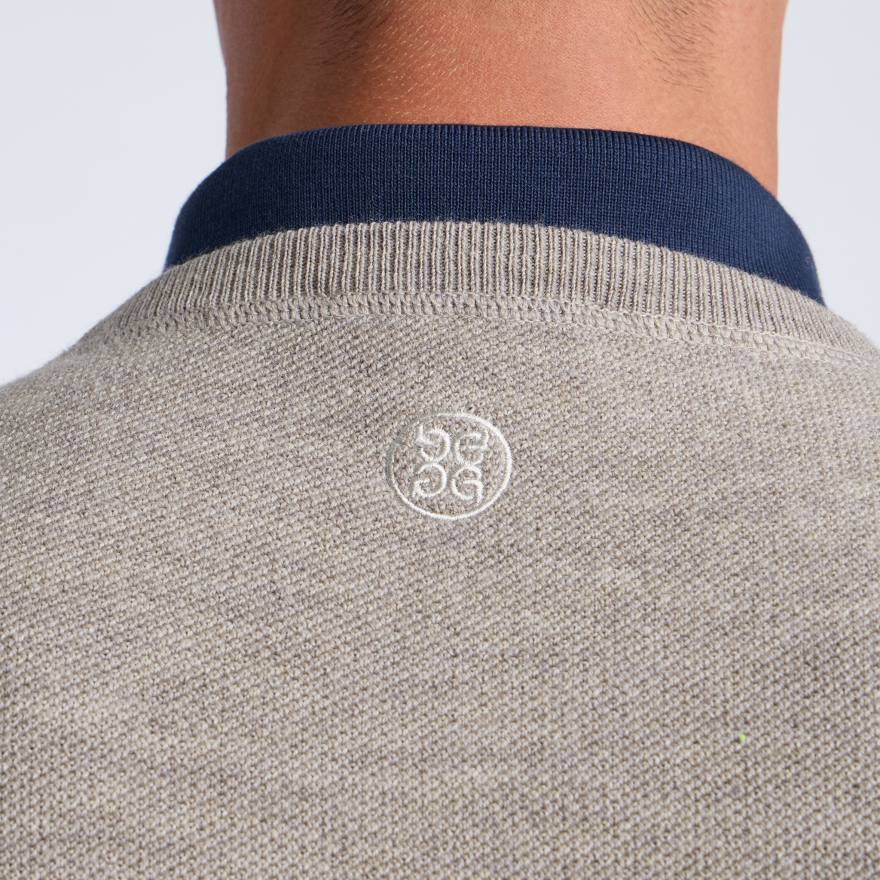 THE CLUB MERINO WOOL CREWNECK SWEATER in PUMICE MELANGE - Alternate Image 4