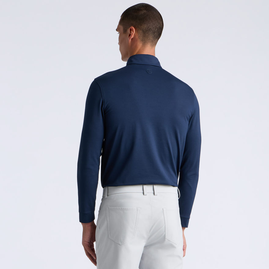 ALL PLAY STRETCH KNIT LONG SLEEVE POLO in Twilight - Alternate Image 3