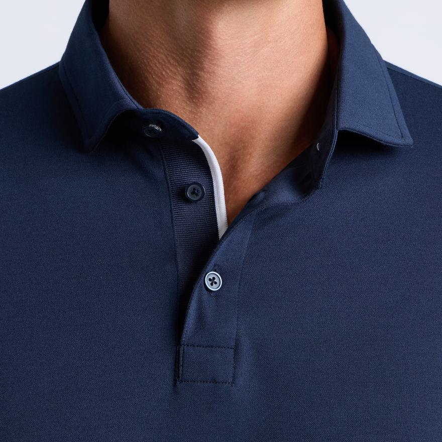 ALL PLAY STRETCH KNIT LONG SLEEVE POLO in Twilight - Alternate Image 4