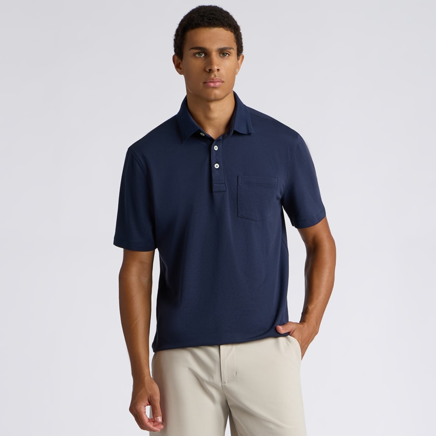 POCKET PIQU&Eacute; POLO in Twilight - Alternate Image 2