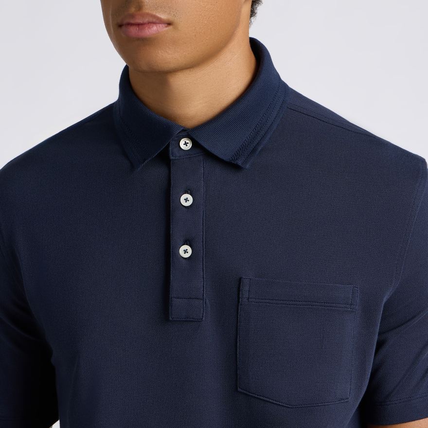 POCKET PIQU&Eacute; POLO in Twilight - Alternate Image 5