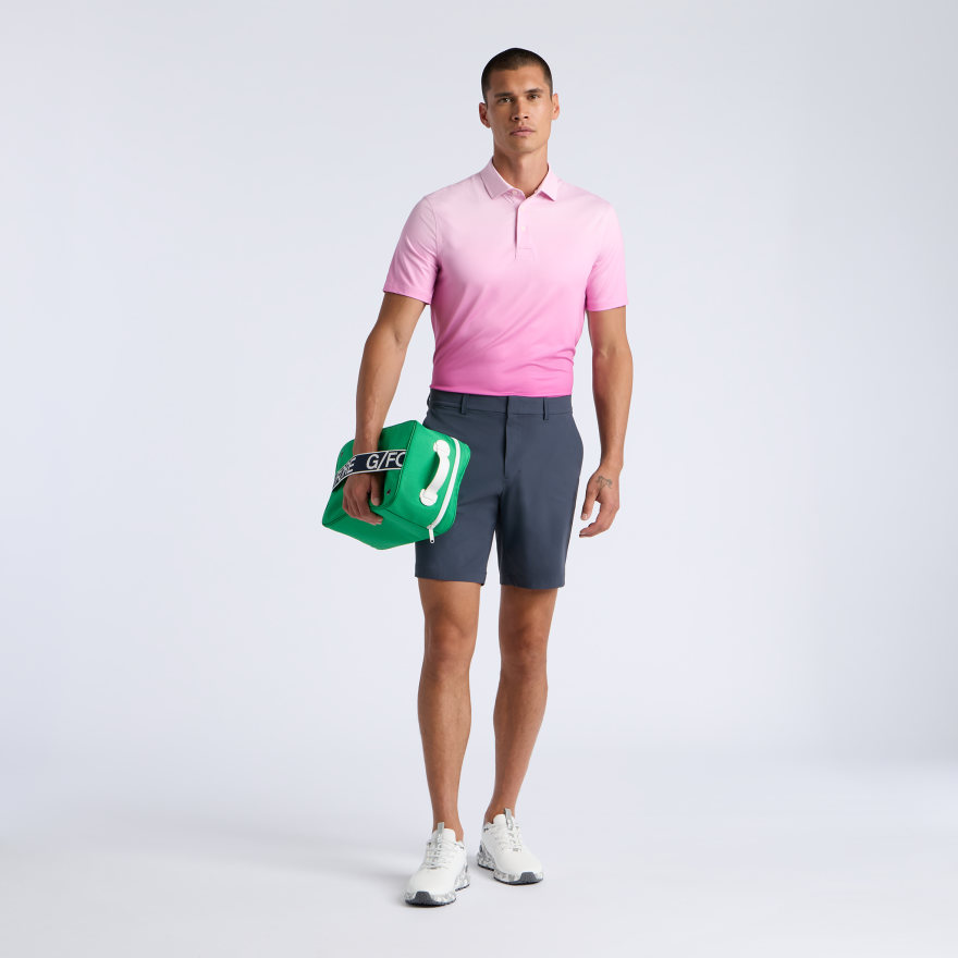 GRADIENT TECH JERSEY POLO in BLUSH / DARK PLUM - Alternate Image 1