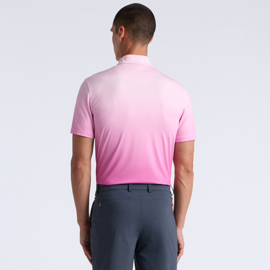 GRADIENT TECH JERSEY POLO in BLUSH / DARK PLUM - Alternate Image 3