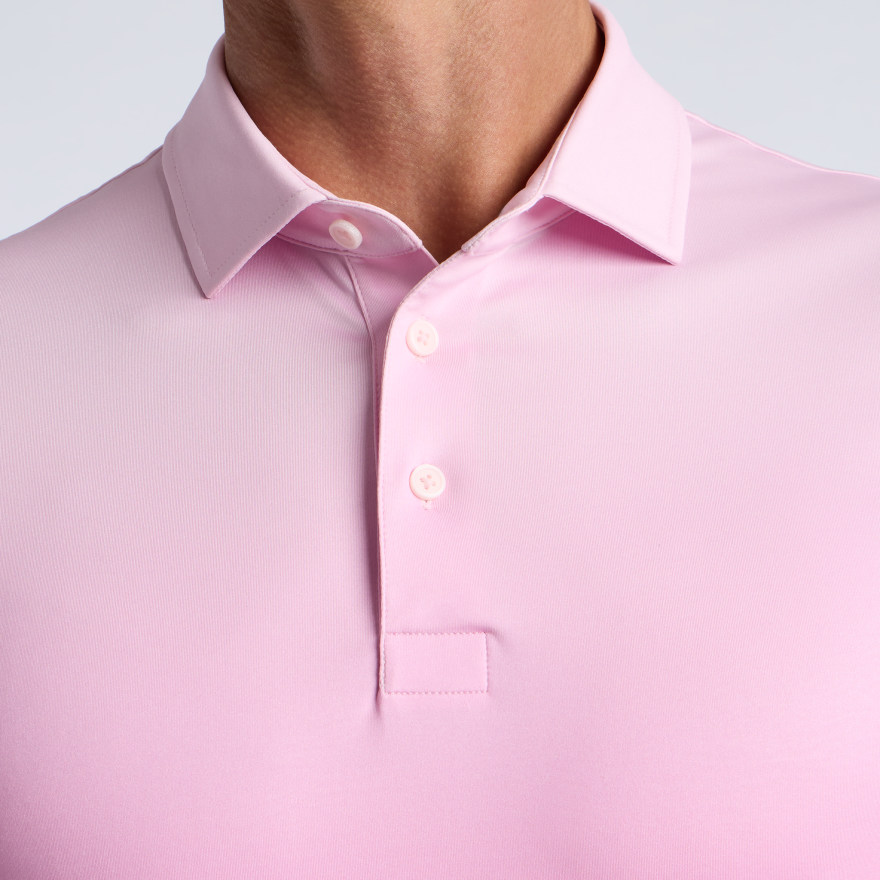 GRADIENT TECH JERSEY POLO in BLUSH / DARK PLUM - Alternate Image 4