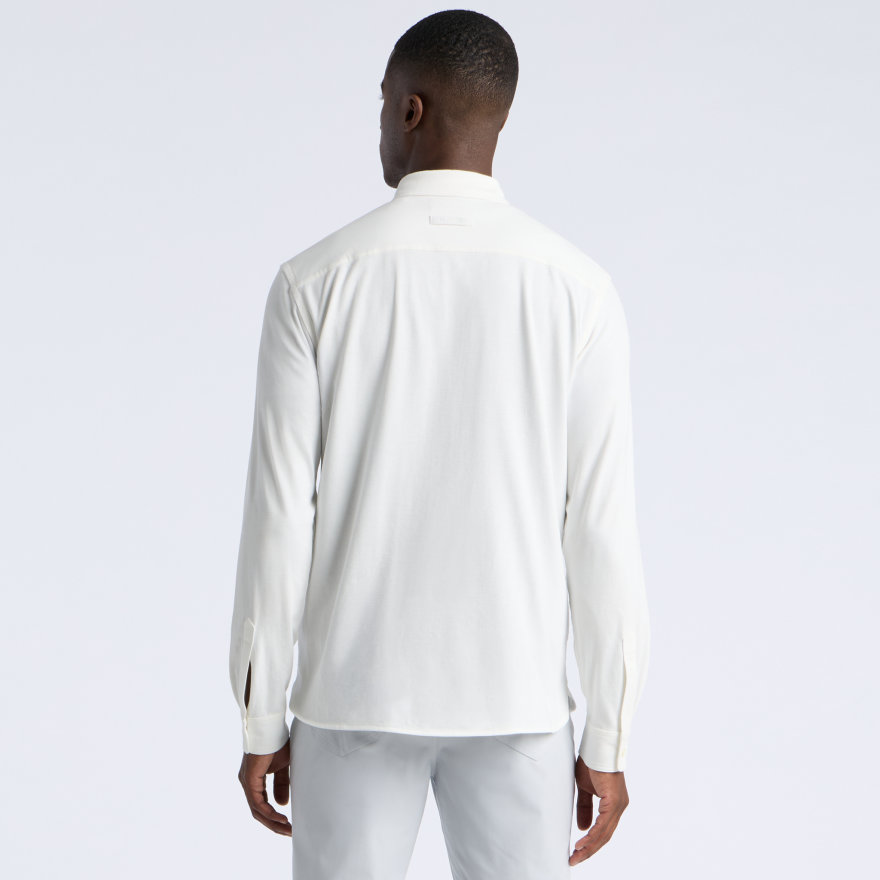 LTD RELEASE BRUSHED COTTON LONG SLEEVE SHIRT in Snow - Alternate Image 3