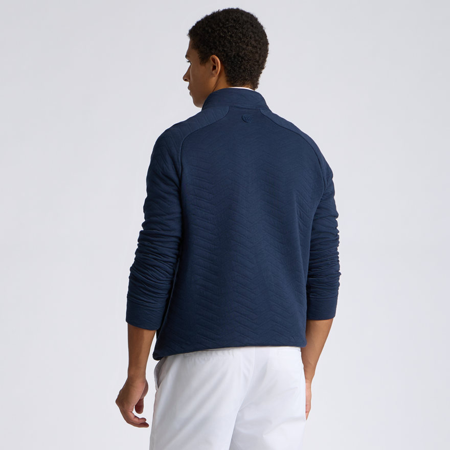 DUNES COTTON QUILTED 1/4 ZIP PULLOVER in Twilight - Alternate Image 3