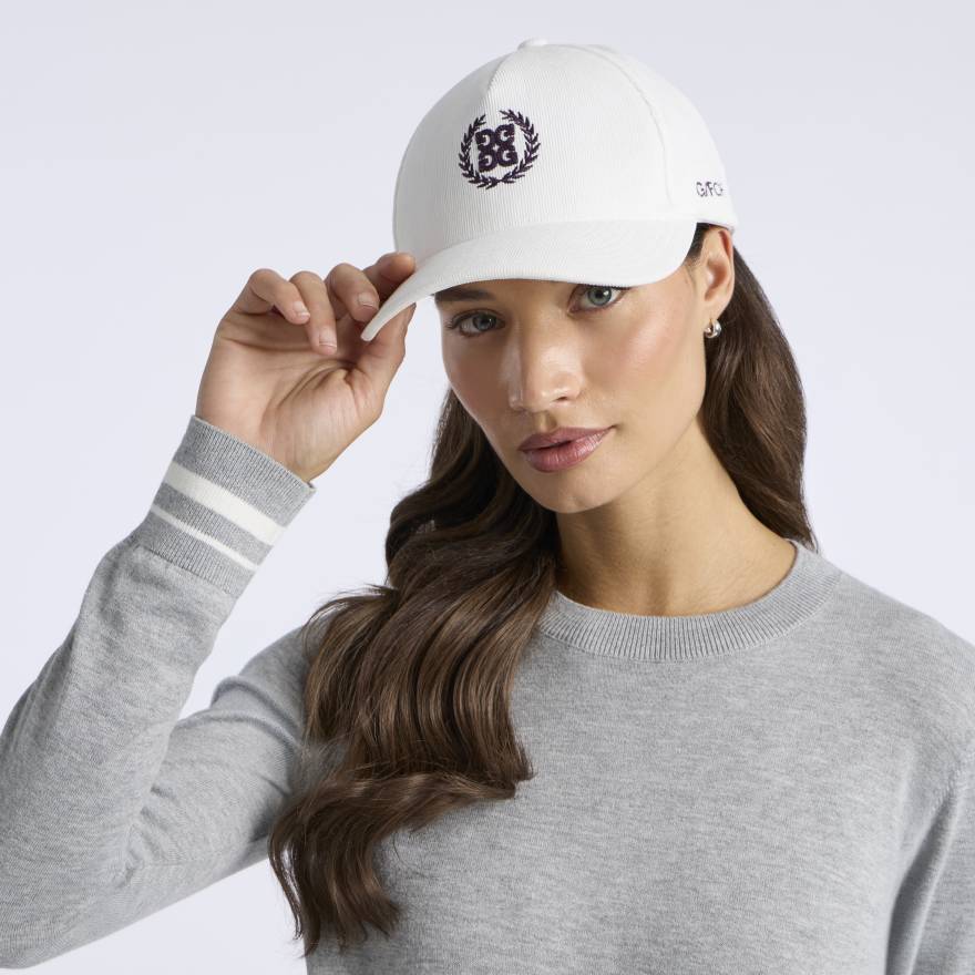 G WREATH CORDUROY LOW PROFILE HAT in CHALK WHITE - Alternate Image 1