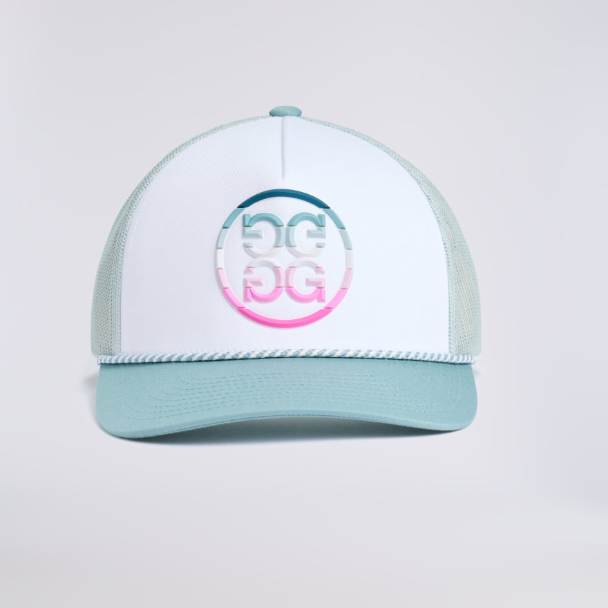 GRADIENT CIRCLE G'S TRUCKER HAT in SNOW / SEA FOAM - Alternate Image 3