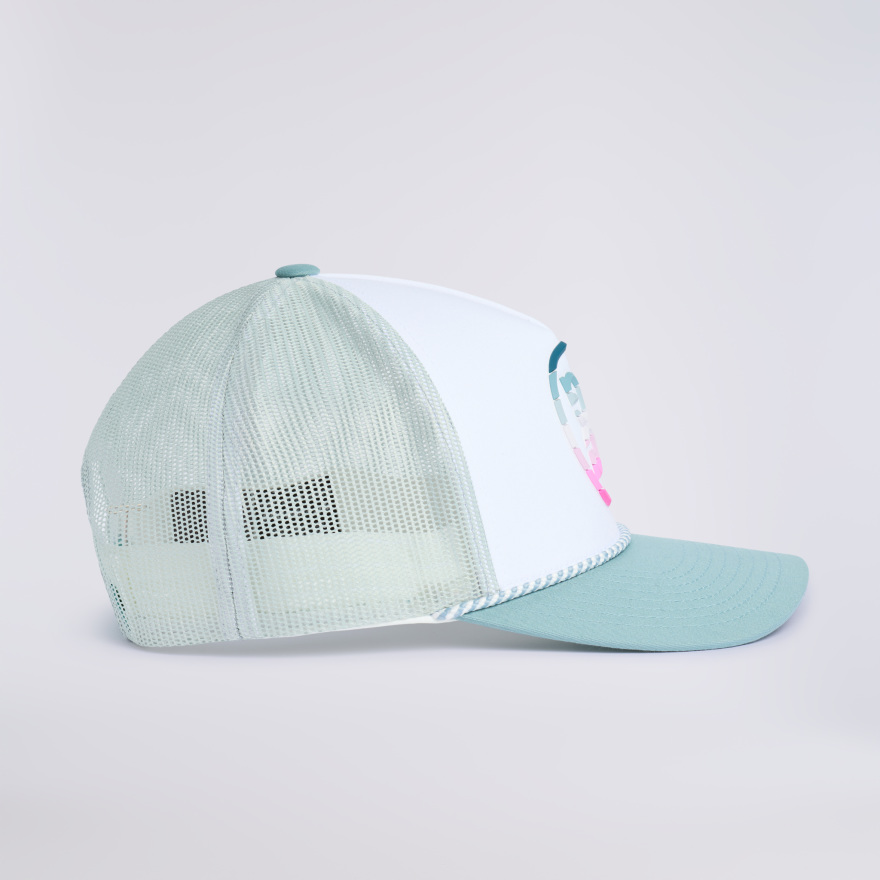 GRADIENT CIRCLE G'S TRUCKER HAT in SNOW / SEA FOAM - Alternate Image 4