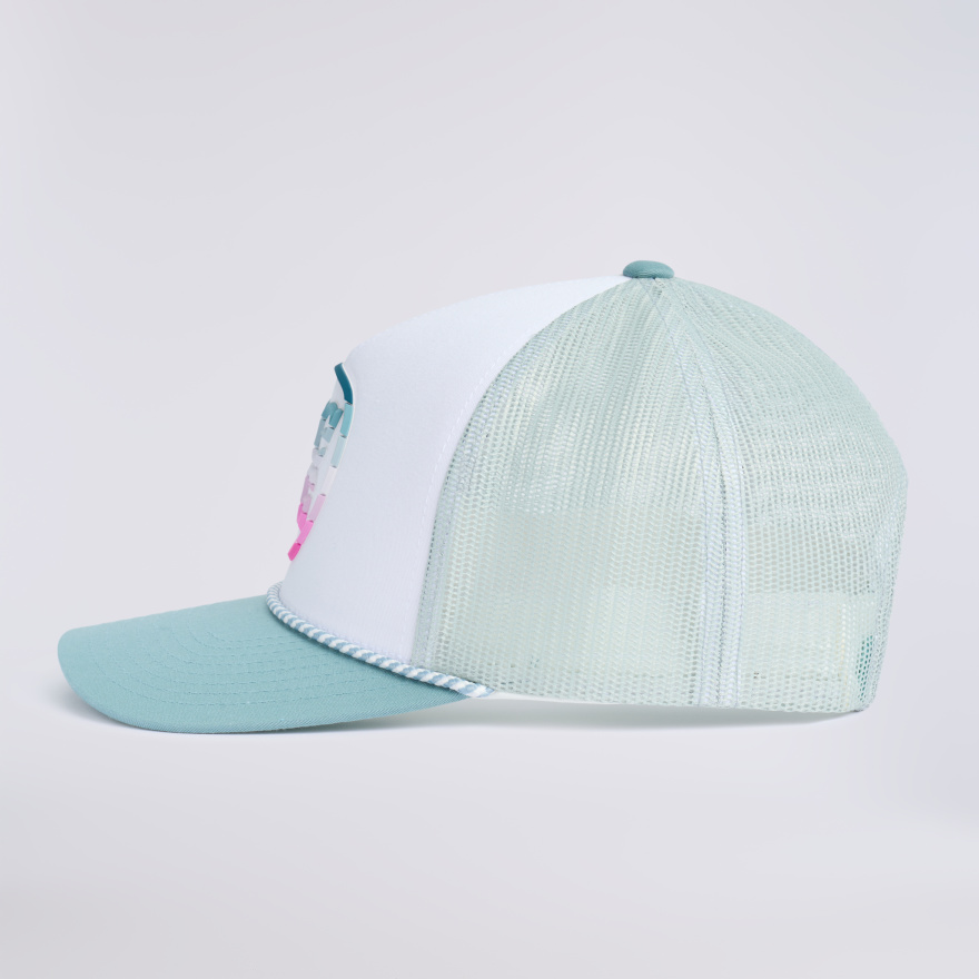GRADIENT CIRCLE G'S TRUCKER HAT in SNOW / SEA FOAM - Alternate Image 6
