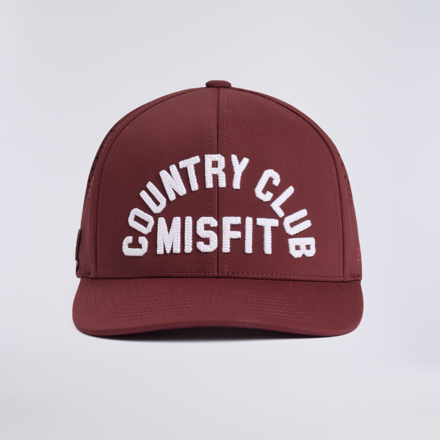 COUNTRY CLUB MISFIT PERFORATED DELTA HAT in DARK PLUM - Alternate Image 3