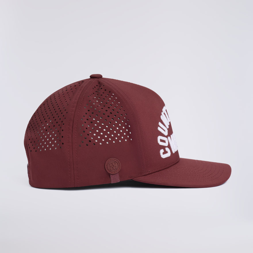 COUNTRY CLUB MISFIT PERFORATED DELTA HAT in DARK PLUM - Alternate Image 4
