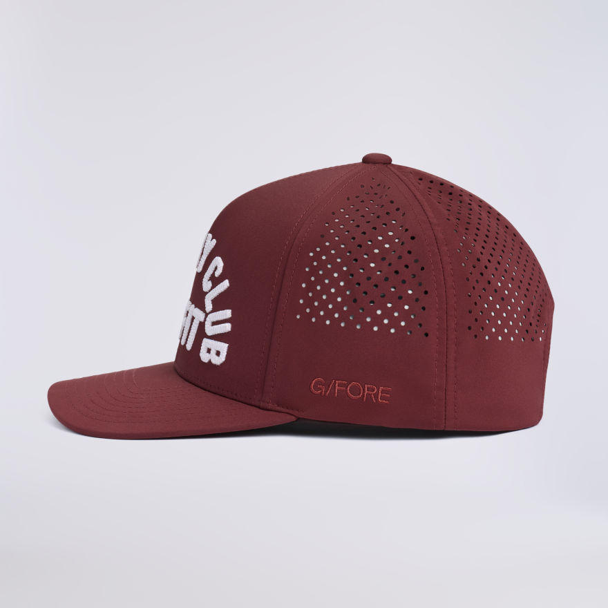 COUNTRY CLUB MISFIT PERFORATED DELTA HAT in DARK PLUM - Alternate Image 6