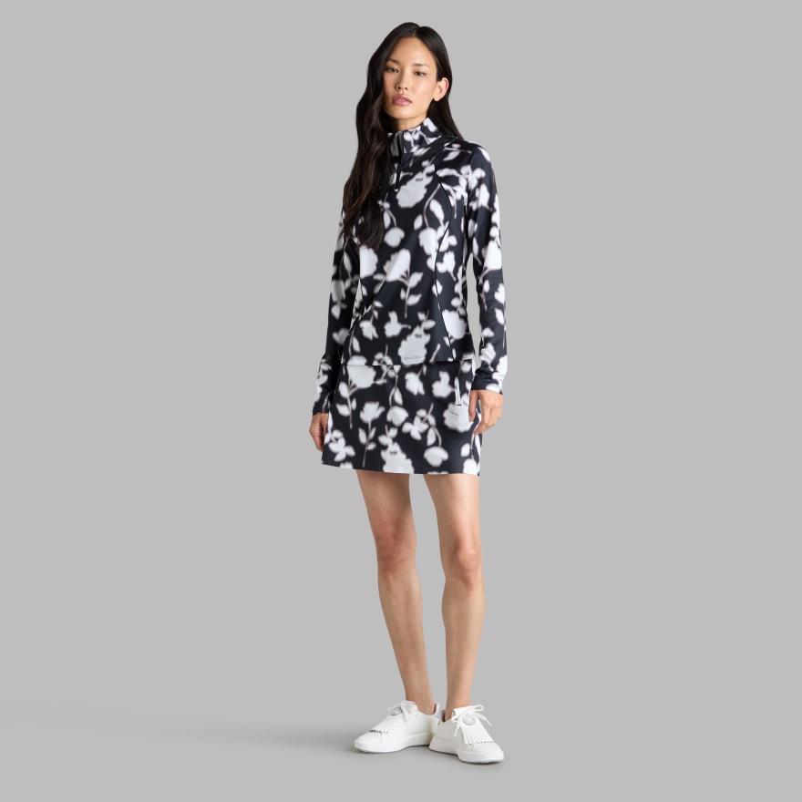 BLUR FLORAL TECH STRETCH JERSEY SKORT - Alternate Image 2