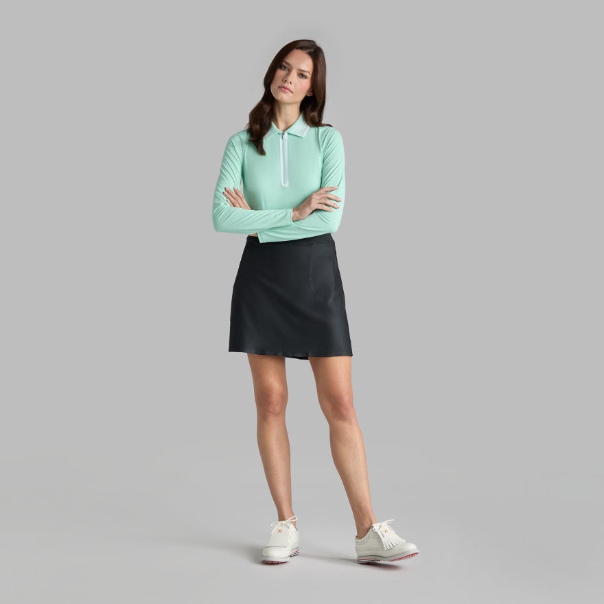 SILKY TECH NYLON QUARTER ZIP POLO - Alternate Image 2