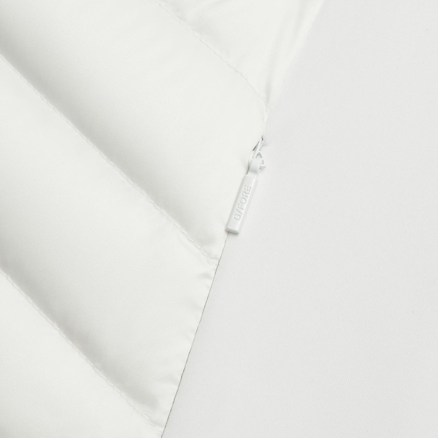 V-DOWN QUILTED STRETCH TECH INTERLOCK VEST in CHALK WHITE - Alternate Image 5
