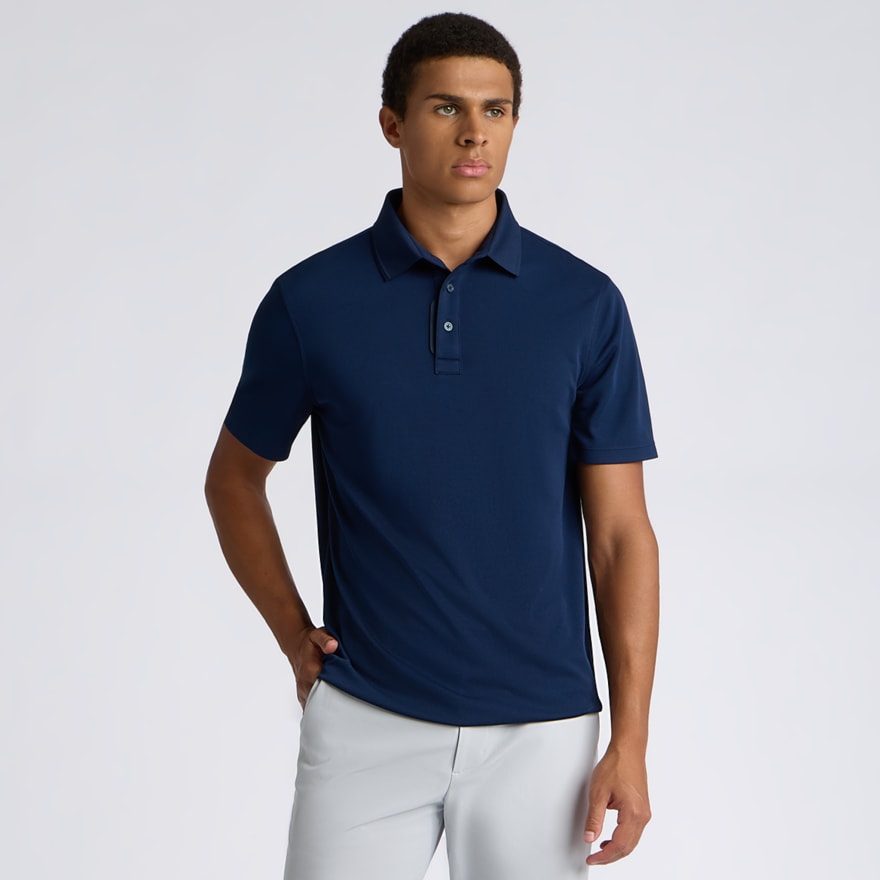 ESSENTIAL PERFORMANCE PIQU&Eacute; POLO in Twilight - Alternate Image 2